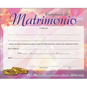 CERTIFICADO DE MATRIMONIO