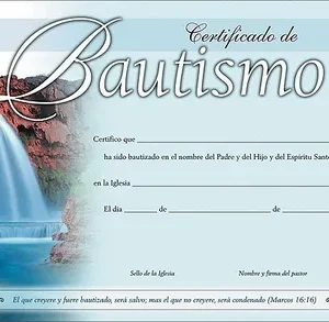 CERTIFICADO DE BAUTIZO