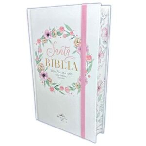 BIBLIA TAPA DURA BLANCO FLORES RVR065